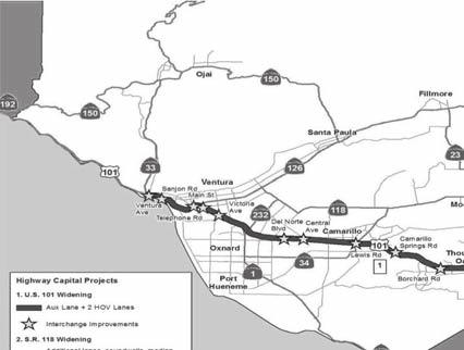 FREEWAY PROGRAM Route 101 from Ventura/Los Angeles County Line to Route 33 in Ventura Route 101 is the Main Street of Ventura County and most of this freeway has not been improved since the 1980 s.