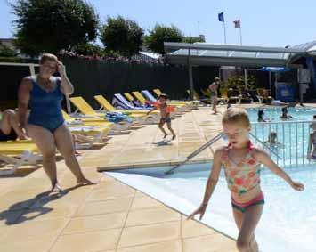 Young children can splash and play in the paddling pool in