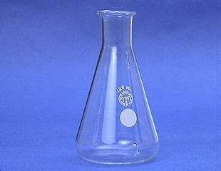 Erlenmeyer Flask Note the size = 125 ml Erlenmeyer flasks hold and/or heat solids or