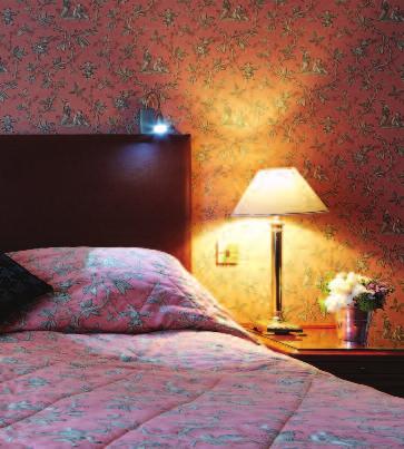 The rooms range in style from cosy and traditional to