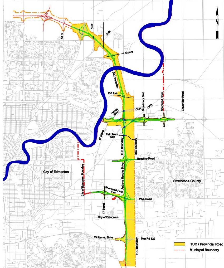 Project Scope 27 kilometres of freeway: Anthony Henday Drive, from Whitemud Drive to Yellowhead Trail 9km of reconstructed freeway Anthony Henday Drive, from Yellowhead Trail to Manning Drive 9km of