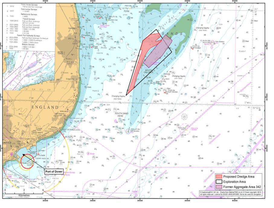 Goodwin Sands, Harbour Dredging and Safety Zone Dredging of Reclamation Material from the Goodwin Sands The Port of Dover is exploring options, including a preferred proposal to dredge sand and