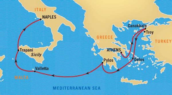 CANAKKALE, Turkey TROY CANAKKALE DELOS, Greece PYLOS AT SEA