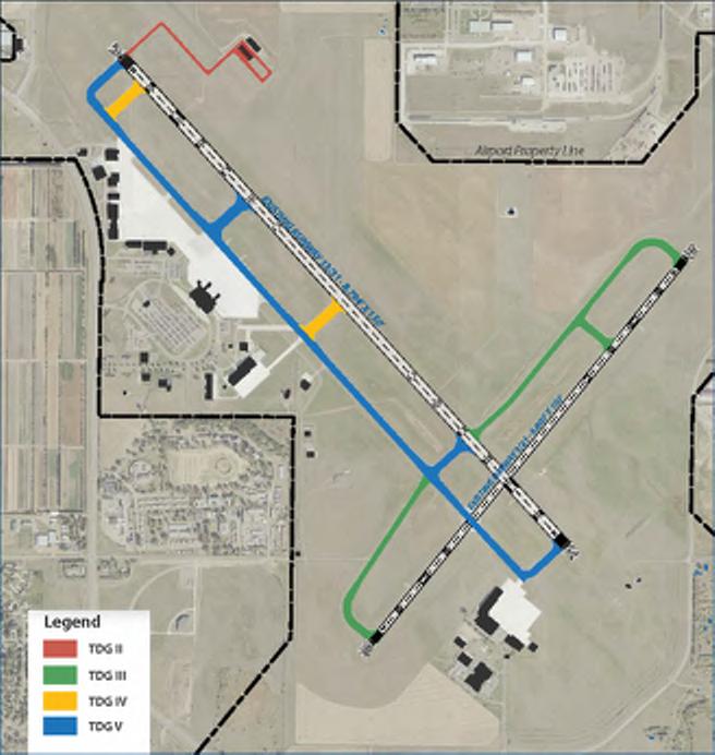 Taxiway System RW 13/31 taxiways TDG-5 Proximity to terminal drives