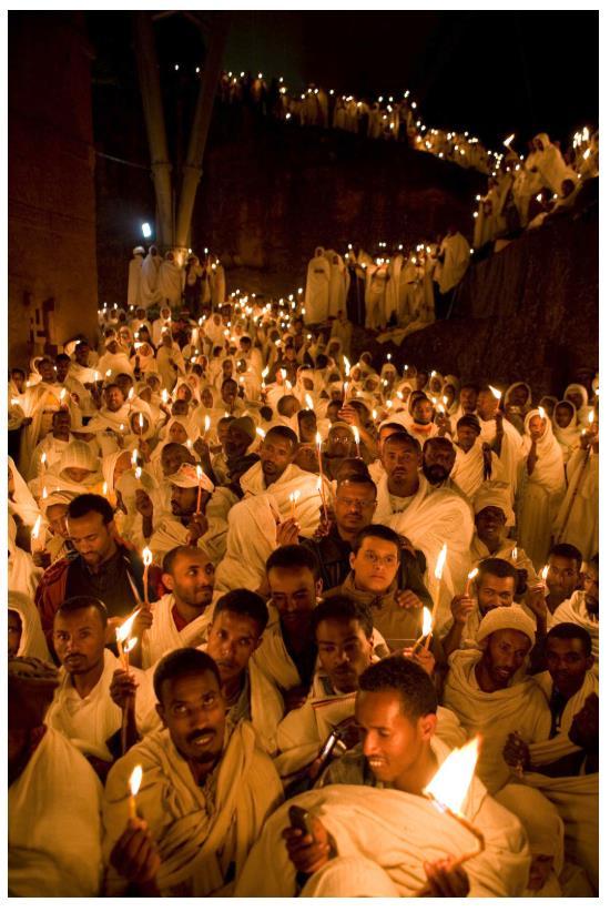 All through the night there's chanting, singing, swaying and praying an evocative sight