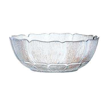 Bowl, 3-1/2 quart, 10-1/2" dia., round, fully tempered, glass, Arcoroc, Fleur, clear Priced each - Sold by case of 6 Some Shipping will Apply 18 4 ea GLASS SERVING BOWL $8.85 $35.40 Cardinal Model No.