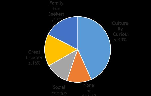 SEGMENTING THE MARKET CUSTOMER PROFILES Culturally Curious (43%) I enjoy sightseeing and getting to know new places Family Fun Seekers (17%) I enjoy activities that keep