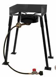Rectangular Portable Propane Outdoor Cooker with Recessed Top and Snap On Legs, Unique Design 50,000 BTU Tubular