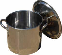 COOKWARE POLISHED STAINLESS STEEL POTS with LIDS KK8S