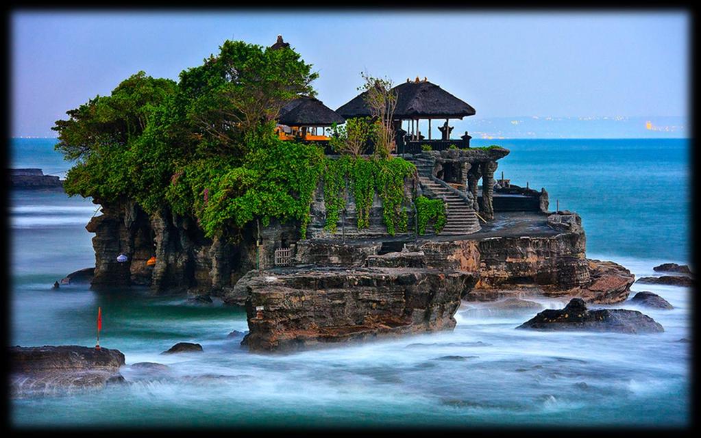 #3 Tanah Lot Situated on a large rock, Tanah Lot is one of the most famous Hindu temples in Bali.