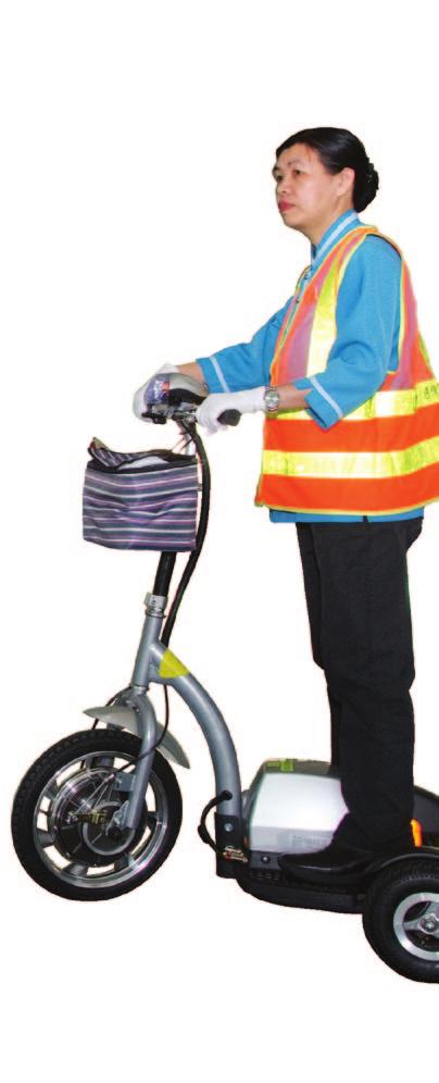 While only cleaning staff are currently using the e-scooters in terminal landside areas, the vehicles may be extended to the airside, as well as be deployed for duty staff.