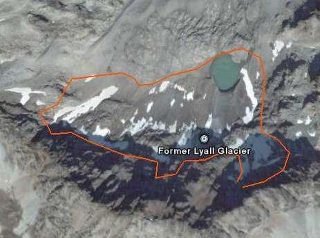 Lyall Glacier 1950 map