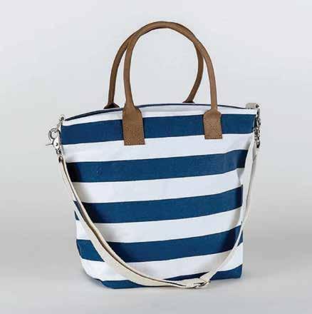 00 4400 Navy Wide Stripe 4401 Navy Narrow Stripe This coastal-inspired tote is made of heavyweight