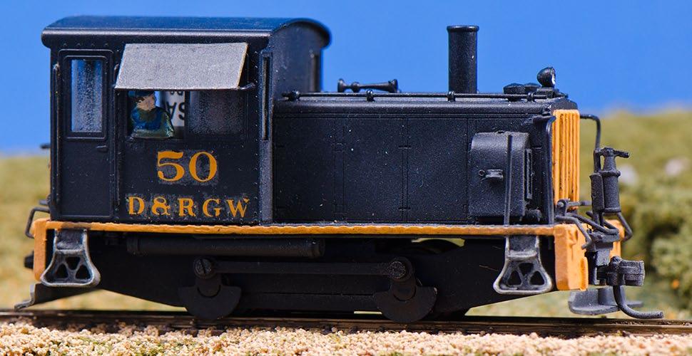 It was assembled from a Cannonball model on a Bachmann 25 ton diesel drive.