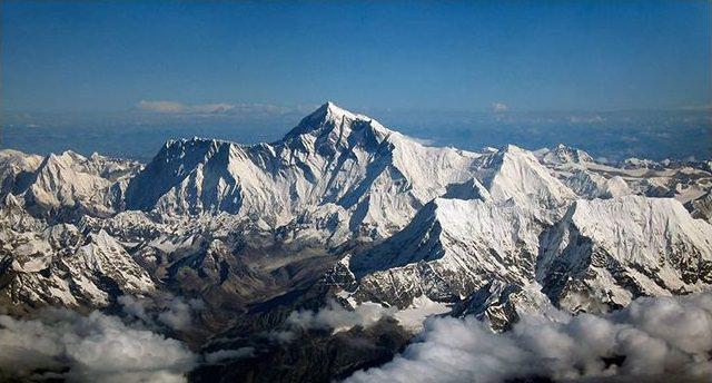 The highest place in the world Nepal Mount Everest stands at