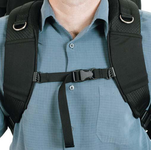 The harness system is comfortable, with no excessive padding