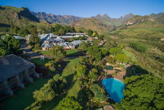 Located in a protected area of the Drakensberg, Cathedral Peak Hotel nestles below a towering mountain of the same name,