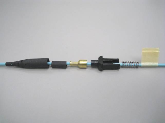 3.0 Cable Preparation 3.1 Slide the round MTP brand hardware onto the cable in the following order: 1) 2.0 mm (P/N 14922) or 2.