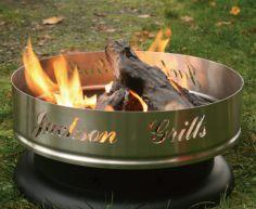 BURNING LOGS JACKSON PATIO FIRE FEATURES: 18 STAINLESS STEEL FIRE