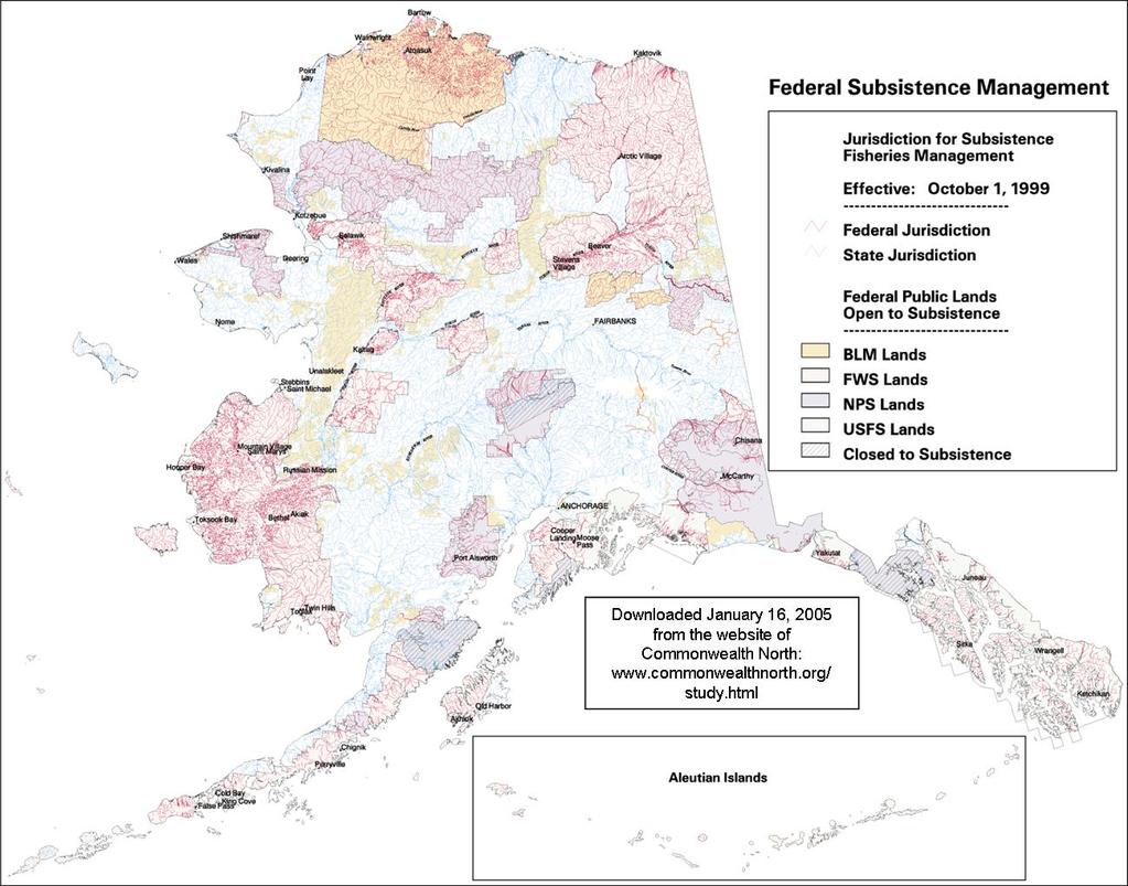 Federal Subsistence Management Land ownership affects who has authority to manage fish and wildlife in Alaska.