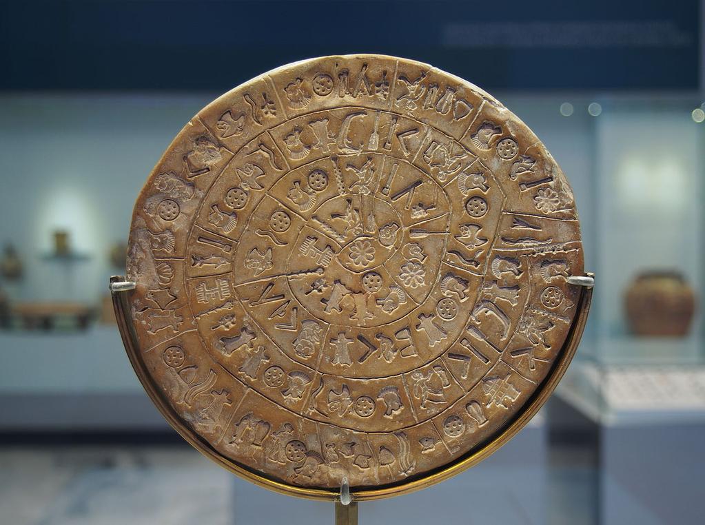 Phaistos Disk Linear A script Not deciphered made
