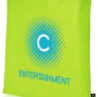 . Compact tote ideal for conventions or promotional events. Drop down height handles 30cm. Tote is recyclable.