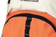 Backpack with luggage label, padded shoulder straps, 2 mesh side