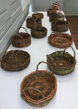 willow weaving course at Wortham Village Hall.