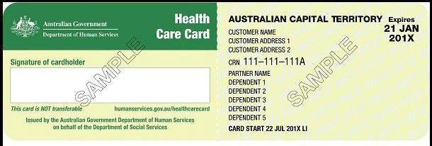 Card Health Care Card