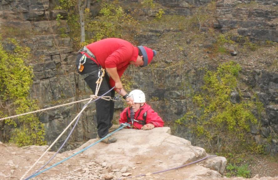 Abseiling and rock