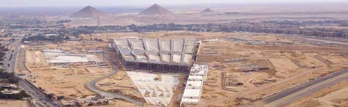 Grand Egyptian Museum Over 80% of the total construction works have been completed.