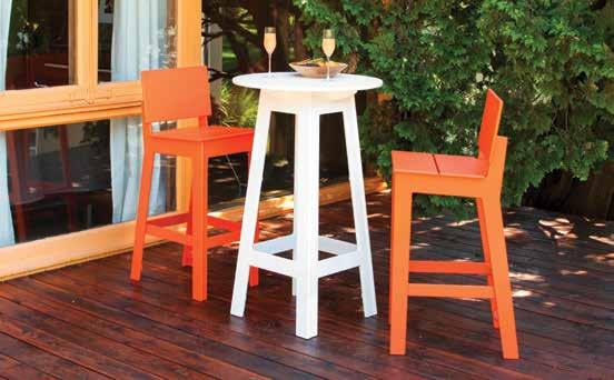 Made from 100 percent recycled plastic, these sturdy stools will hold up