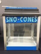 CONCESSIONS SNO-CONE MACHINE & SUPPLIES All Concession Equipment Must Be Returned Empty and Clean with the exception of the Slushie Machine.
