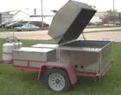 00 Additional Day(s): $30.00 Two 40 lb. or Two 20 lb. Propane Tanks Included Propane Gas Trailer Grill - 2 x 5 Per Day: $75.00 Additional Day(s): $35.00 Two 40 lb. Propane Tanks Included. Propane Gas Red Trailer Grill 3 X 4 Per Day: $75.