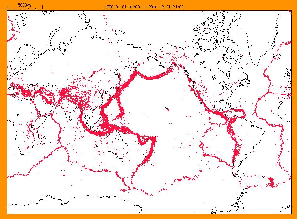 Earthquake Map in the world World map of earthquake,