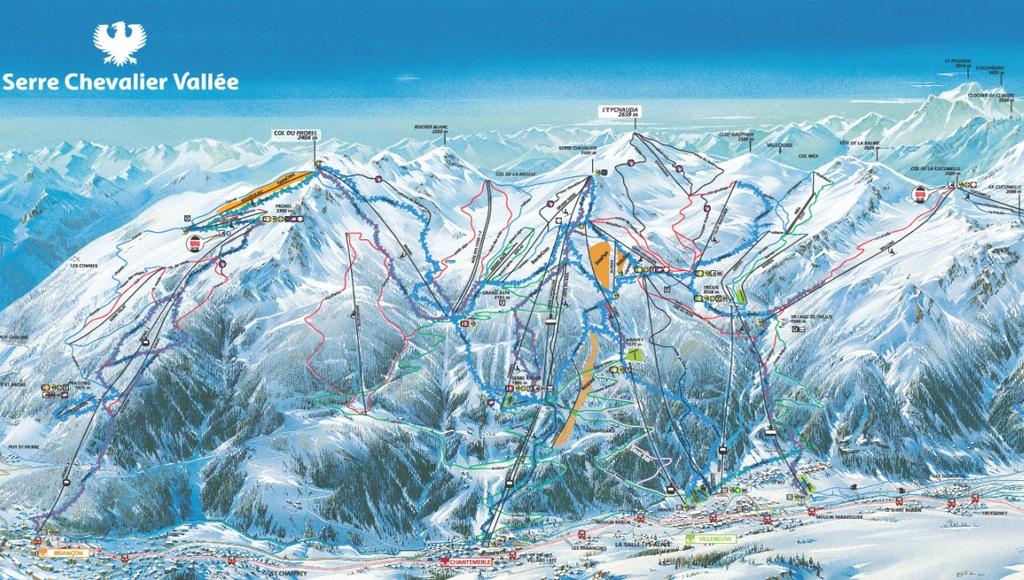 Ski area: SKI AREA: GRAND SKI DOMAIN From 1400m to 2800m 250 km of