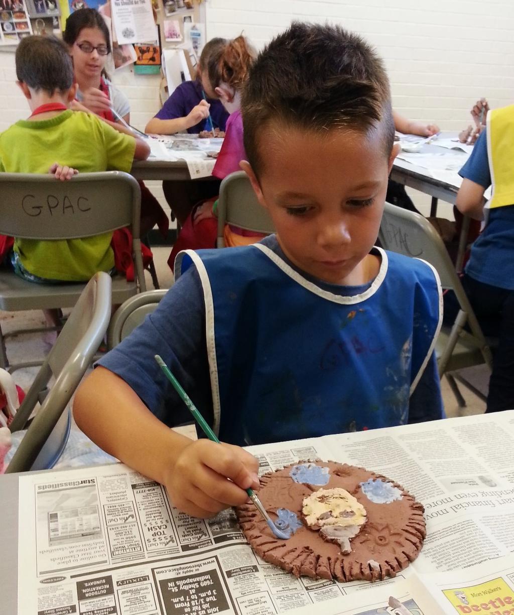ARTS GARFIELD PARK ARTS CENTER Camp CLAY (Ages 9-13) Get ready to play with mud during this week of clay hand building projects.