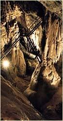 Lokvarka Cave - the largest illuminated caves in Croatia Discovered in 1912. year. From the year 1935.