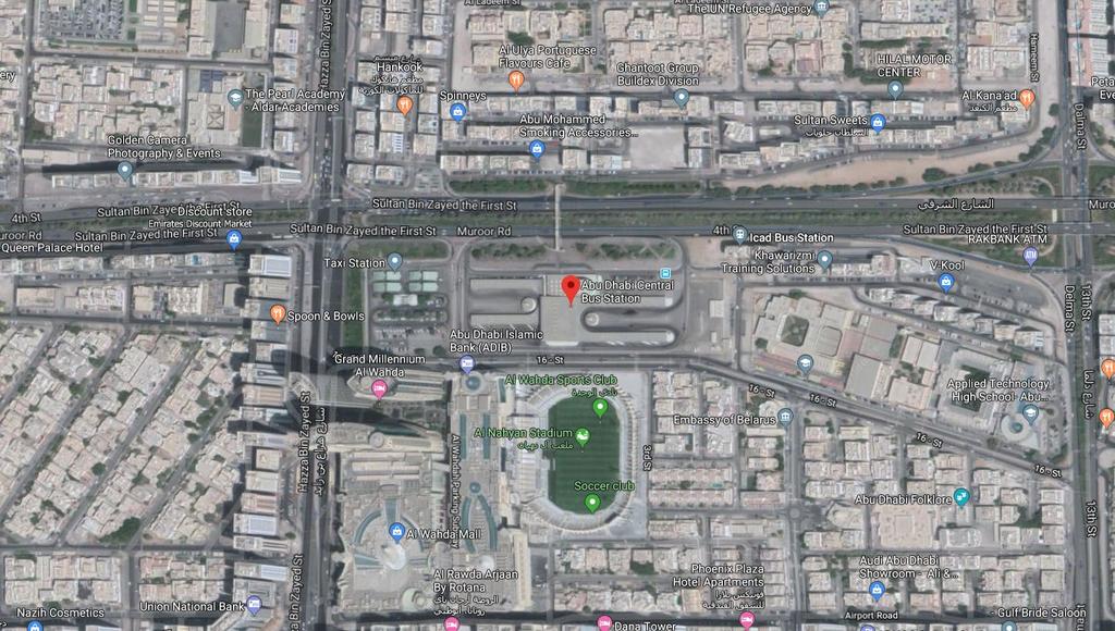 Abu Dhabi Main Bus Station Location Map