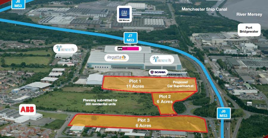 Pioneer Business Park (Peel) Up to 23 acres for sale or let between J7