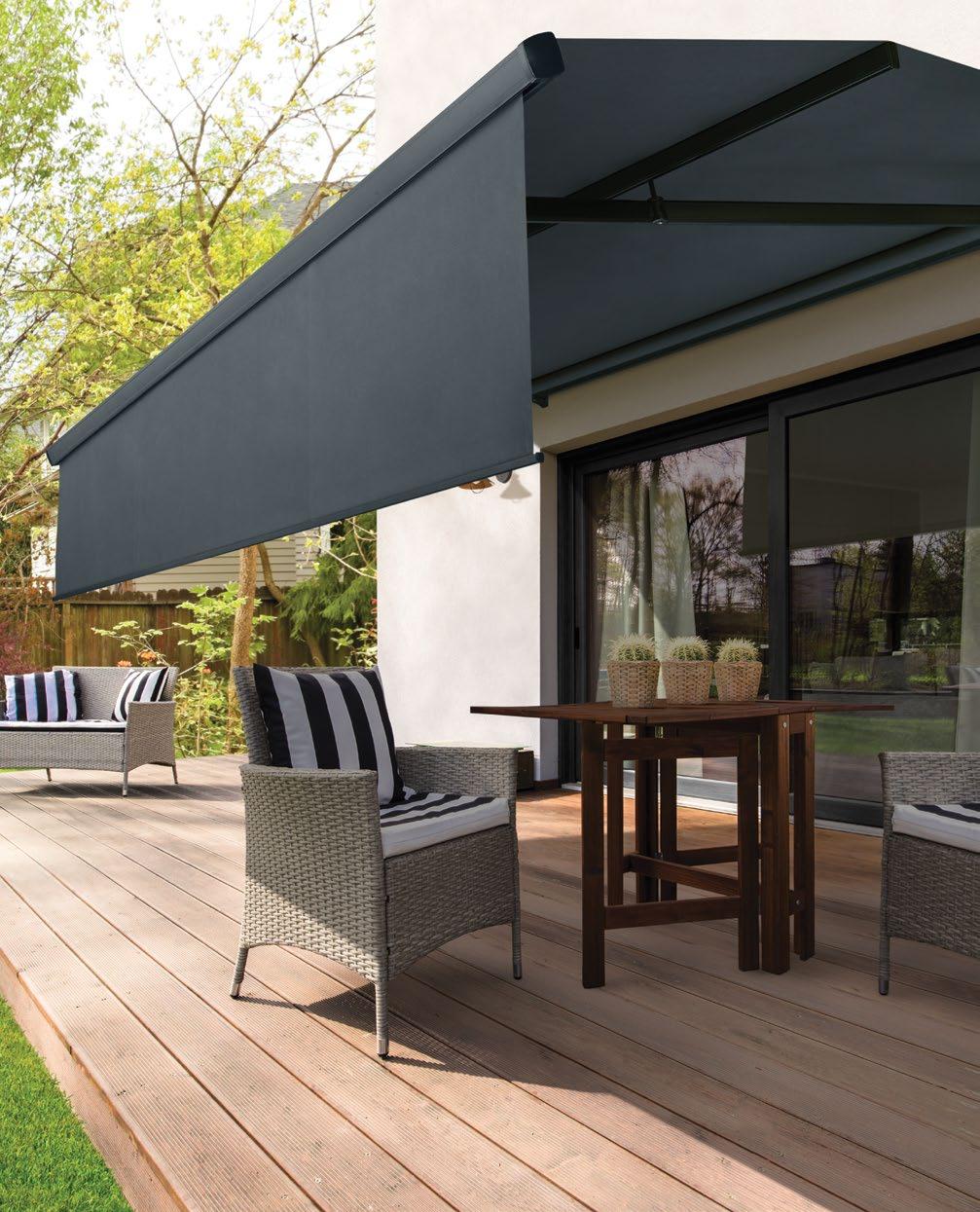 Tailor your outdoors An array of additional options are available to customise your awning.