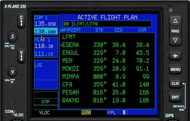 The ATC will then guide you according to this flight plan. FMC (X-Plane v11, requires manual entry of departure and arrival airports). FMS, GNS 430 and 530 (X-Plane v11), FMS and GPS (X-Plane v10).