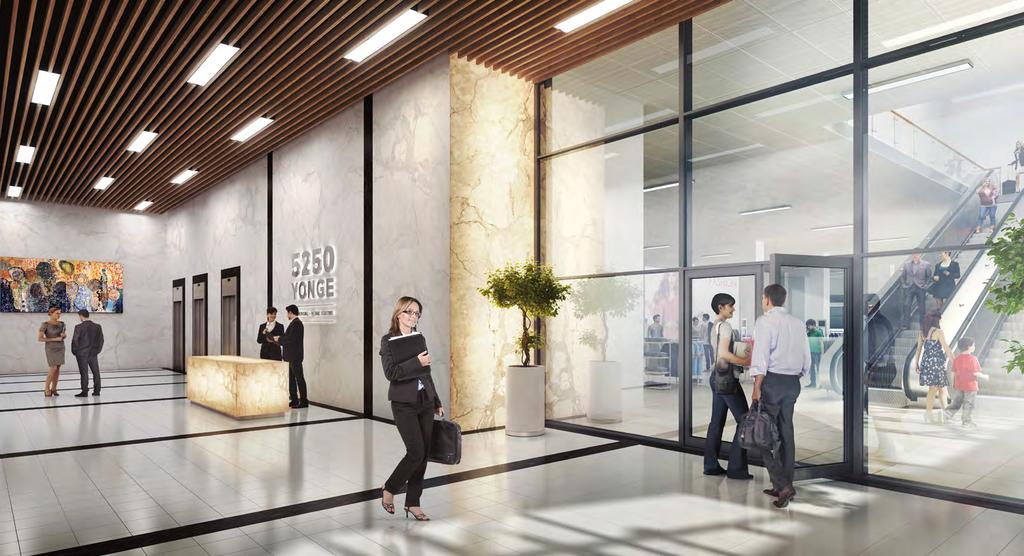 AMENITIES Office lobby with direct access to retail In-ground subway access Welcoming modern and professional lobby Yonge Street signage that offers
