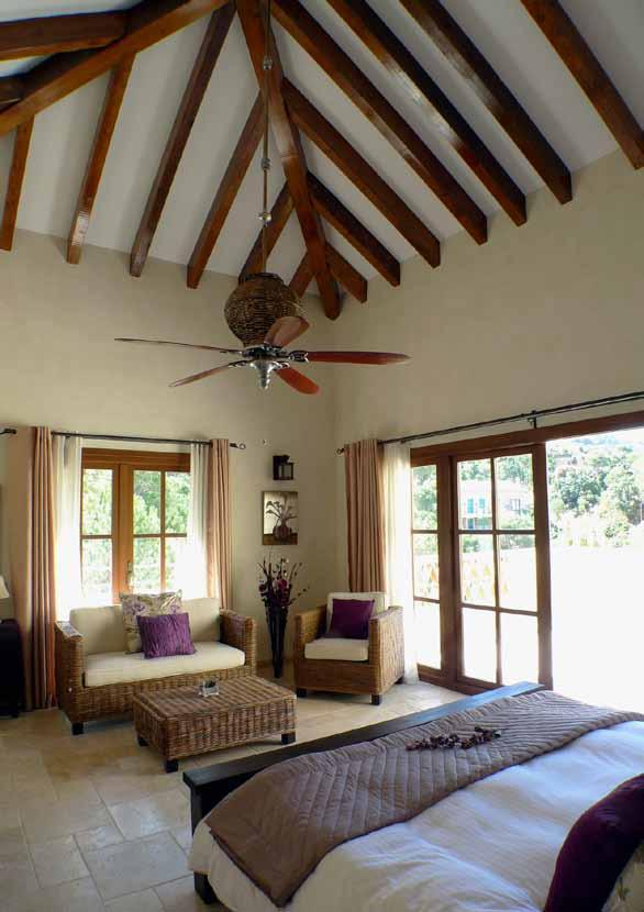 Bedrooms All seven bedrooms are large and luxurious, fully equipped with both air conditioning and handmade teak ceiling fans.