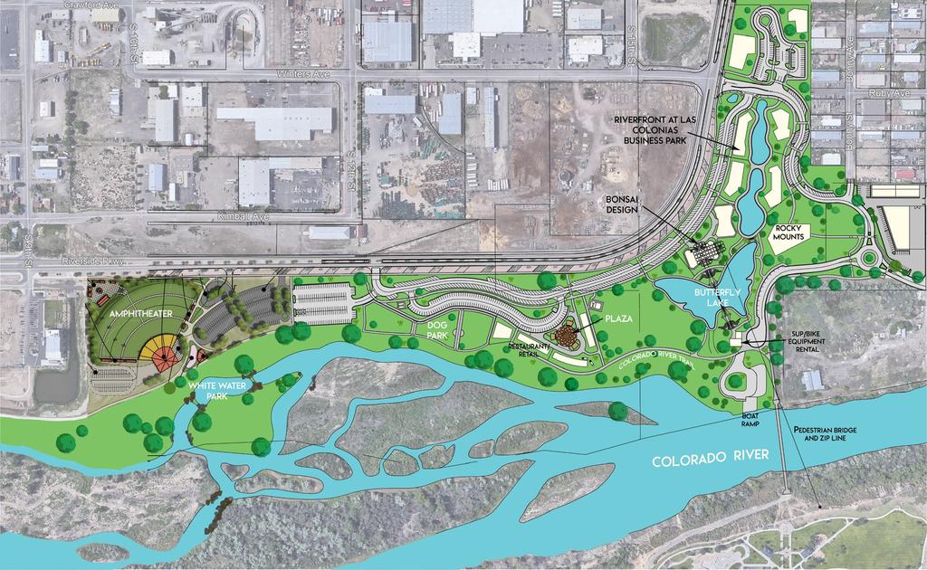 PROPERTY OVERVIEW RIVERFRONT at las colonias PARK is a 140-acre mixed-use park owned by the City of Grand Junction.
