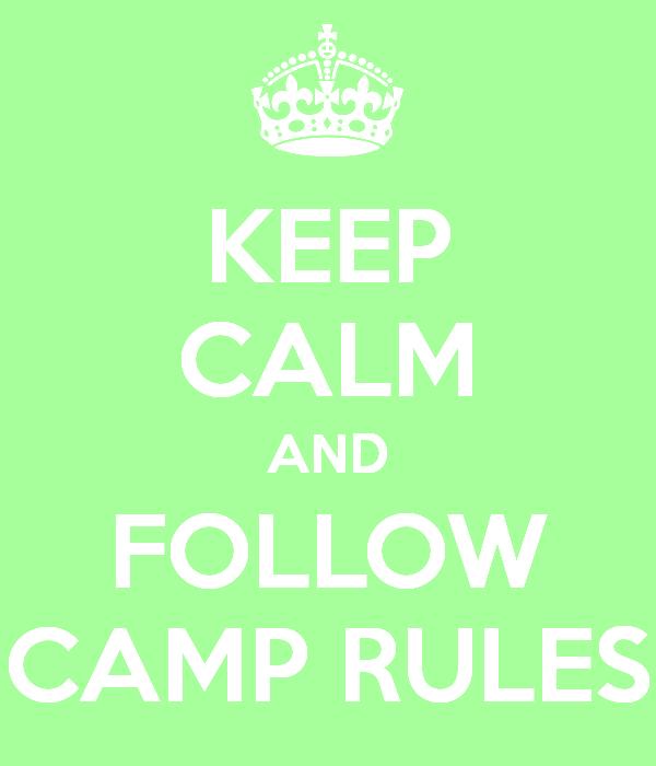 1. All campers are to dress modestly at all times and refrain from wearing form fitting or tight clothing (male and female); no short shorts, dresses or skirts (figure approximately four inches above