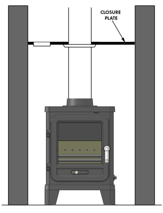 The chimney must be swept before connection to the stove and swept every twelve months thereafter. It is recommended that your chimney is swept every six months.