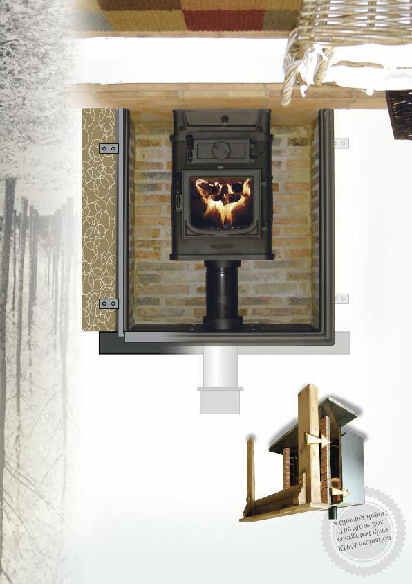 Now an HETAS approved product Features at a glance The Stove Box is designed with a range of finishing touches for interiors, frames and fascias A Adapter H Insulation B
