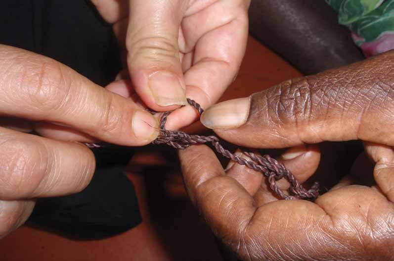 Women from Wadeye and Victoria exchange traditional weaving skills in The Long Walk s