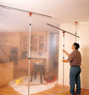 edge that attaches to the top of the ZipWall Pole and presses the plastic sheeting firmly against the